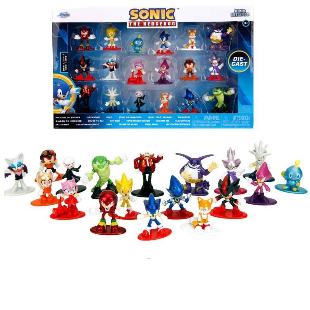 Jada Nano Metalfigs Sonic The Hedgehog 18-Pack Die Cast Figures Collection Set